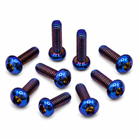 Sekrup Kepala Tombol Hex Socket Berlapis Warna GR5 Baut Titanium untuk Modifikasi Sepeda Motor