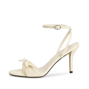 WETKISS - Sandalias de Tacón de Aguja con Lazo, Elegantes y Sensuales, con Punta Redonda, para Novia, con Correa en el Tobillo, Blancas, para Boda, para Verano - Product Image 3