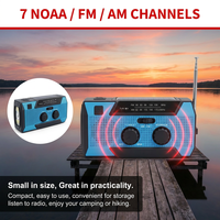 Radio AM FM para la Temporada de Huracanes, 5000 mAh, Energía Solar, Alarma SOS, Linterna LED, Suministros de Preparación para Desastres