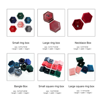 Boîte à bijoux miniature en velours avec logo personnalisé FANDIJI, emballage de luxe pour bague, coffret cadeau pour mariage