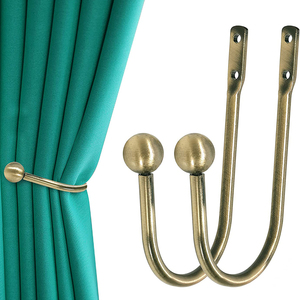 Bán Sỉ Móc Treo Tường Bằng Kim Loại Đồng Thau Móc Treo Rèm Treo Rèm Cho Rèm Cửa - Product Image 2