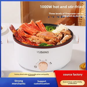 <span class=keywords><strong>Olla</strong></span> Eléctrica de Cocina Personalizada de Gran Capacidad, 5L, con Tapa de Vidrio Templado, para Uso en Hoteles, Sartén Eléctrica, Vaporera - Product Image 2