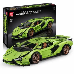 Mold king 13057 simulazione sport verde telecomando auto stile tecnico mattoni elettronici costruzione giocattoli auto