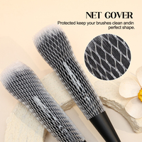 Pinceau de maquillage professionnel de luxe 2-en-1 à double embout, personnalisé pour poudre, sculpting et anticernes