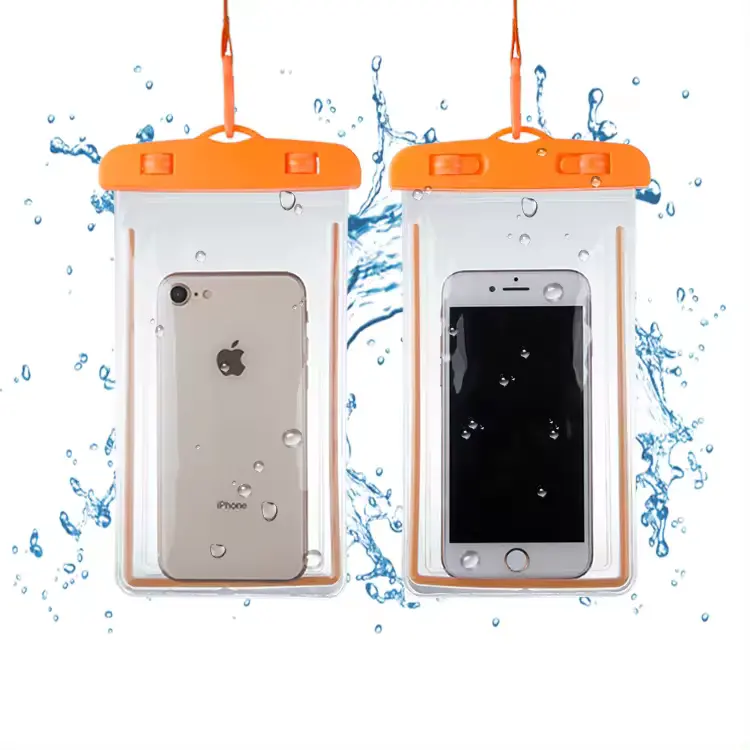 Samsung Clear su geçirmez telefon kılıfı için iphone için evrensel PVC su geçirmez cep telefonu çanta