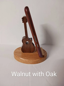 Supporto in <span class=keywords><strong>Legno</strong></span> JUNJI per Telefono e Tablet |   Opzioni di Forma Multiple (Chitarra/Pollo/Cane/Bicchiere da Vino) |   4 Tipi di <span class=keywords><strong>Legno</strong></span> Disponibili - Product Image 2