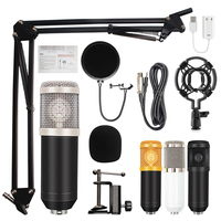 Microphone de Studio Professionnel BM800 Haute Qualité pour Enregistrement Sonore et Podcast, Microphone à Condensateur à Électret avec Tube pour PC Ordinateur