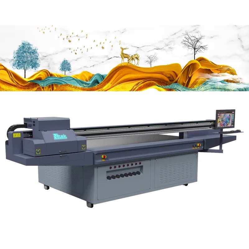 3D Led Grote Flatbed Printer Uv Printer Met Ricoh GEN5 Printkop