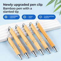 Stylo bille en bambou écologique avec logo personnalisé pour l'école, le bureau, les entreprises, cadeau promotionnel