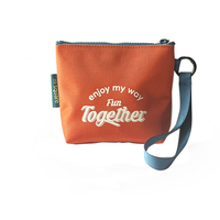Pochette à fermeture éclair personnalisée avec logo, mini porte-monnaie, petite trousse de toilette en Oxford pour cartes, argent liquide, écouteurs, clés et usage quotidien en voyage