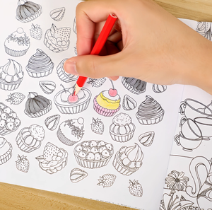 Carnet de croquis moderne multifonction imprimé Secret Garden pour adultes, livre de coloriage de méditation, anti-stress, pour étudiants - Product Image 4