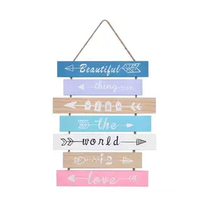 Nordic Style Creative Wooden Wall Decoration Sign Home Bar& Cafe Wall Hanging Wooden Plaque Sign