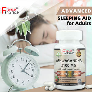 गर्म बिक्री अश्वगंधा पौधे 2,100 मिलीग्राम 100 वेजी कैप्सूल नींद की गुणवत्ता वाले अश्वगंधा कैप्सूल - Product Image 2