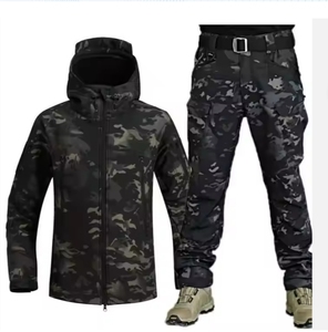 Giacche da uomo da esterno tattiche per l'autunno e l'inverno in pile calda tuta impermeabile per la caccia in poliestere - Product Image 4
