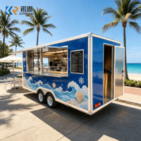 Chariot à Bubble Tea, Chariot à Boissons, Chariot à Jus Mobile, Remorque à Café, Camion de Restauration, Remorque Alimentaire pour Entreprises de Traiteur, Armoires de Remorque Alimentaire