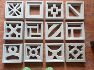 Panneaux muraux décoratifs légers en ciment blanc creux, style antique chinois, pour la décoration intérieure - Product Image 2