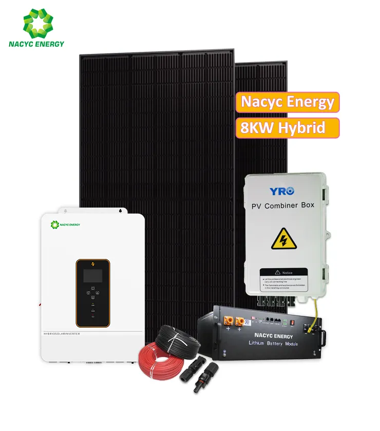 Germany magazzino sistema solare completo 5KW 10KW Inverter ibrido con batteria al litio Kit di alimentazione