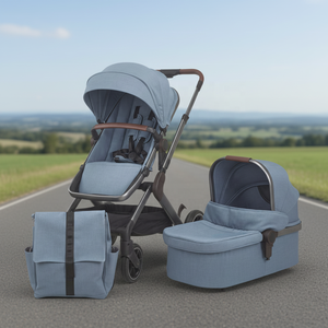 <span class=keywords><strong>Set</strong></span> <span class=keywords><strong>Passeggino</strong></span> 3 in 1 OEM ODM di Lusso Pieghevole per Neonati e Bambini con Navicella e Seggiolino Auto - Product Image 1