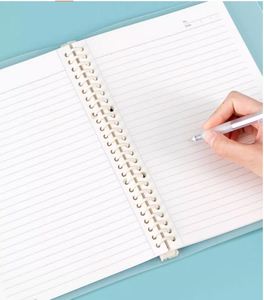 Hot Selling 6 <b>Ring</b> <b>Binders</b> Loose Leaf Folder Transparent Pvc Notepad Planner Agenda Spiral Notebook With Index - Product Image 3
