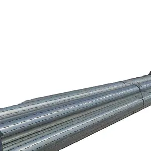 Tubos perforados galvanizados Recubierto de zinc Acero al carbono negro Acero suave Agujeros perforados con láser Tubo de acero