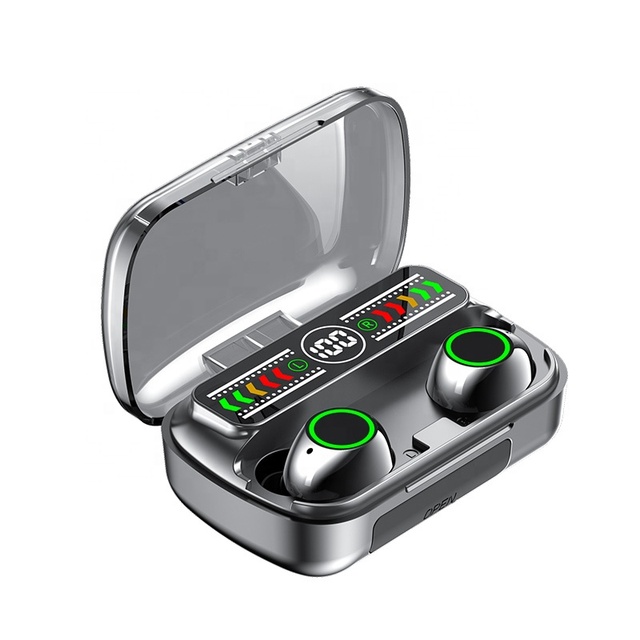 M100 Wireless BT TWS Earphone LED Power Display Hifi Stereo Music Earbuds Touch Control USB Output Power Bank