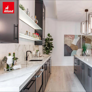 Allandgroup - Mueble de <span class=keywords><strong>Cocina</strong></span> Estilo Victoriano con Diseño Simple, Gabinete de Pared Delgado con Acabado <span class=keywords><strong>en</strong></span> Laca Verde y Cajones - Product Image 6