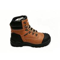 Bottes de sécurité industrielles pour hommes, bottes de sécurité en cuir anti-perforation avec embout en acier, chaussures de sécurité pour ingénieurs