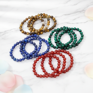 Bracciale in Materiale Misto di Alta Qualità con Avventurina e Ametista Naturale da 8mm, Tendenza Moda Spirituale per Decorazione - Product Image 2