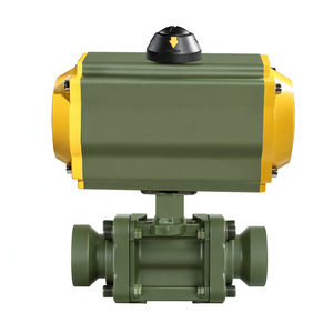 Válvula de Bola Sanitaria Neumática de Doble Acción de Acero Inoxidable de Alta Temperatura COVNA de 1/2 Pulgada - Product Image 5