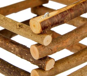 Hierba <span class=keywords><strong>de</strong></span> conejo para roedores <span class=keywords><strong>de</strong></span> madera natural Hack Heuraufe Mit Sitzbrett - Product Image 4