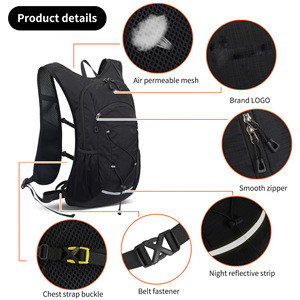 Mochila de Hidratación Unisex con Banda Reflectante para Actividades al Aire Libre, Ligera, para Ciclismo, Senderismo, Deportes, Viajes - Product Image 4