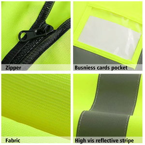 Chaleco De Seguridad De alta visibilidad de Venta caliente bolsillo reflectante y cremallera construcción Chalecos De Seguridad chaleco De seguridad rosa con logotipo - Product Image 4