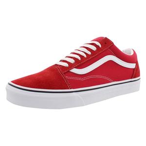 Chaussures de skate unisexes Old Skool à lacets, respirantes, légères, rouge Racing, blanc True White - Product Image 4