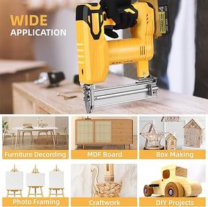 Clavadora de calibre 18/<span class=keywords><strong>Engrapadora</strong></span> de corona estrecha para pistola de clavos inalámbrica de 20V MAX (sin batería) 1000 clavos/grapas para mejoras del hogar y bricolaje - Product Image 6