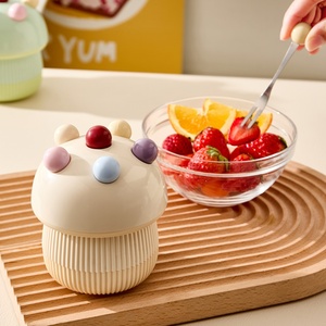 Ensemble de fourchettes à fruits créatives avec logo/couleur personnalisés, pot de rangement, fourchettes à dessert au style de dessin animé mignon pour la cuisine domestique - Product Image 4