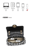 Sac à bandoulière pour femme tendance, sac à rabat à chaîne pied-de-poule Printemps/Été 2026