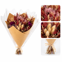 Bouquet de fleurs séchées naturelles, arrangement floral préservé fait à la main pour la décoration de la maison, décoration de mariage, cadeau, vente en gros
