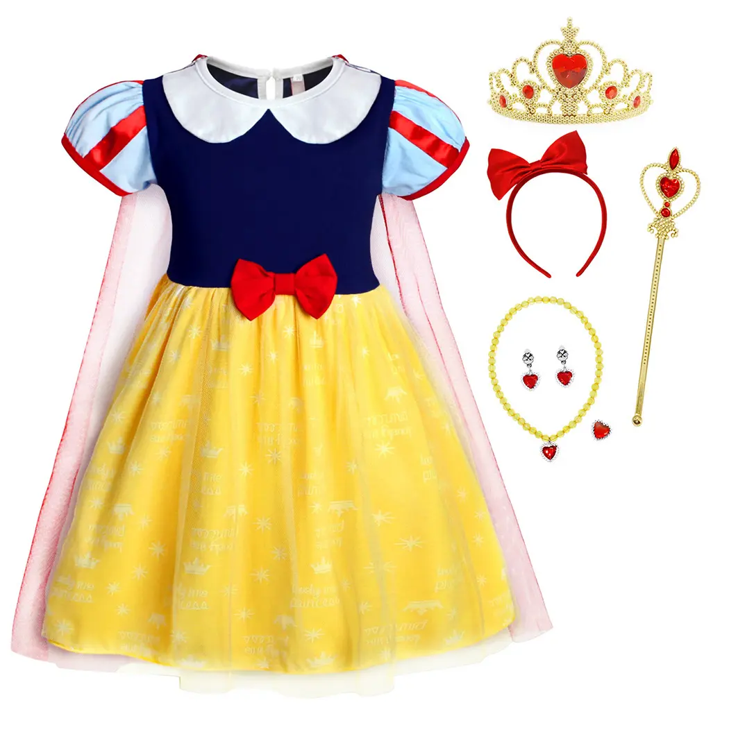 Robe Tutu conte de fées pour fête d'anniversaire, Costume d'halloween, robe princesse de neige