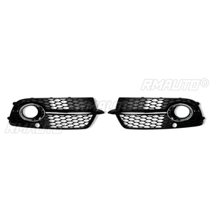 2 pièces Grille de protection de phare antibrouillard avant de voiture en maille noire brillante pour Audi Q5 S-Line SQ5 Sport 2013-2017 Accessoires de voiture - Product Image 5