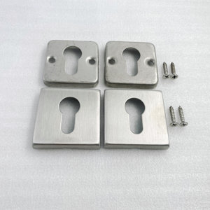 Serrure de porte de type <span class=keywords><strong>rond</strong></span> rosette à trou de clé 201 304 poignée à levier en acier inoxydable écusson - Product Image 4