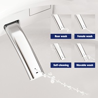 Toilettes Intelligentes Modernes avec Chasse d'Eau Automatique, Ensemble WC Sans Contact et Télécommande pour Salle de Bain