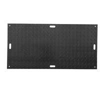 Tapis de protection de sol en HDPE noirs emboîtables 4x8 pour mini-excavatrices, grues, camions et travaux de construction, support de charge lourde