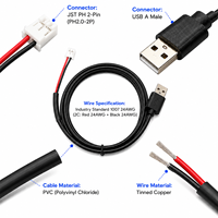 كابل USB مخصص من OEM مع موصلات 2 و3 و4 دبابيس من نوع JST Molex، سلك طاقة مخصص للإلكترونيات الاستهلاكية