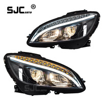 Accessoires automobiles SJC pour Mercedes-Benz Classe C W204, ensemble de phares 07-11, feux de jour LED modifiés, clignotants