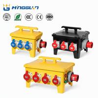 Boîtes de distribution de prises industrielles étanches portables en gros, combinées 6, 8, 10, 12, 16, 20, 24 voies, pour l'extérieur