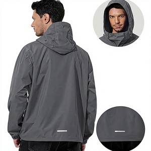 Veste coupe-vent imperméable à capuche 2 en 1 pour homme, imprimée, légère, en polyester, couleur unie, décontractée, pour l'extérieur, vêtements d'hiver - Product Image 6