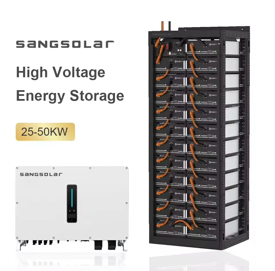 Système de stockage d'énergie solaire haute tension 20kw-50kw Lifepo4 Pack Lithium Ion empilable conception divisée hors réseau CAN RS485 IP65