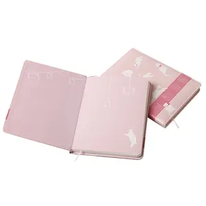 Cheap price custom print notebooks cute A5 pu leather journal with sponge and sewing edge