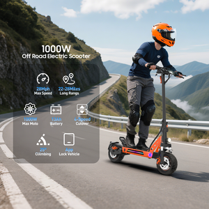 Scooter Eléctrico Tufront E3 1000W 48V 13Ah con Batería de Litio, Plegable, Impermeable, Todoterreno, con <span class=keywords><strong>Control</strong></span> Digital por Aplicación para Adultos - Product Image 1