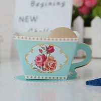 Papier de Tasse de thé Cadeau Boîte Faveurs De Mariage Bébé Douche Boîte de Bonbons Au Chocolat